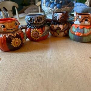 Set of Animal Themed Ceramic Mugs